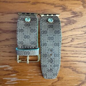 DITM authentic upcycled tan GG Apple Watch band